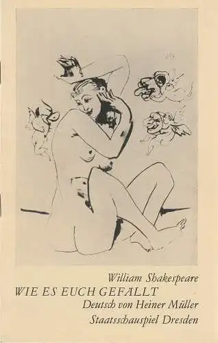 Staatsschauspiel Dresden, Gerhard Wolfram, Peter Reichel, Lutz Graf, Ekkehard Walter: Programmheft William Shakespeare WIE ES EUCH GEFÄLLT Premiere 18. Dezember 1980 Großes Haus (18). 