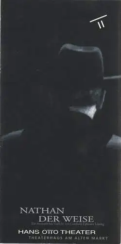 Hans Otto Theater, Stephan Märki, Lutz-Uwe Dünnwald, Karsten Wiegand, Thomas Maximilian Jauk: Programmheft Gotthold Ephraim Lessing NATHAN DER WEISE Premiere 26. Oktober 1995 Theaterhaus Am Alten Markt (18). 