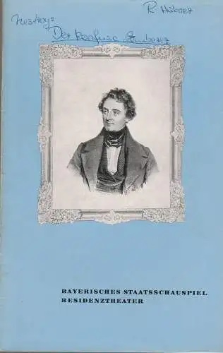 Bayerisches Staatsschauspiel, Kurt Horwitz, Andreas Wirz, Walter Haug: Programmheft Johann Nestroy DER KONFUSE ZAUBERER 23. April 1954 Residenztheater Spielzeit 1953 / 54 Heft 8 (18). 