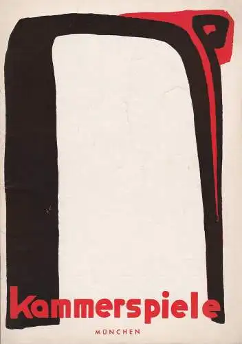 Kammerspiele München, Hans Schweikart, Alfred Erich Sistig, Wolfgang Zimmermann, Hildegard Steinmetz: Programmheft N. Richard Nash DER REGENMACHER Premiere 9. Oktober 1956 Spielzeit 1956 / 57 Heft 2 (18). 