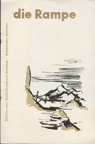 Die Rampe Blätter des Volkstheaters Rostock, Lothar Rückert, Hans Fetting, Georg Hülsse: Programmheft Eugen d'Albert TIEFLAND 62. Spielzeit 1956 / 57 Heft 15 (18). 