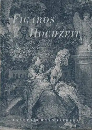 Landesbühnen Sachsen, Peter Richter: Programmheft Wolfgang Amadeus Mozart DIE HOCHZEIT DES FIGARO  Spielzeit 1954 / 55 Landesoper Heft 4 (18). 