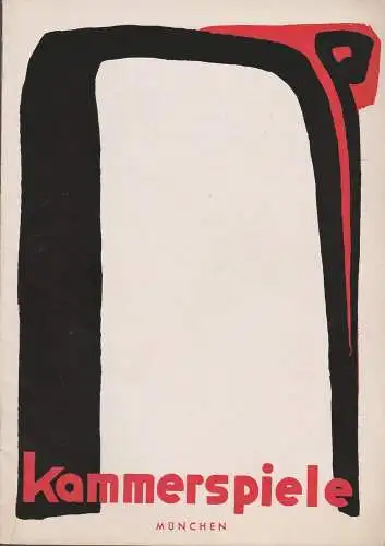 Münchner Kammerspiele, Werner Bergold, Hildegard Steinmetz: Programmheft F. Hugh Herbert WOLKEN SIND ÜBERALL Spielzeit 1951 / 52 Heft 1 (18). 