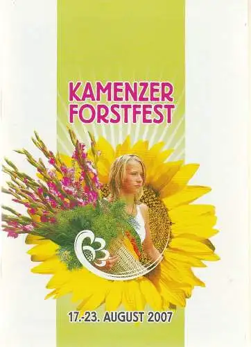 Lessingstadt Kamenz, Stadtverwaltung Kamenz, Anne Hasselbach: Programmheft Kamenzer Forstfest 17. bis 23. August 2007 (18). 