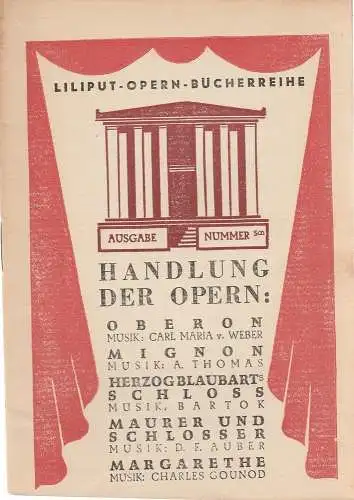 Liliput: Liliput Opern Bücherreihe Ausgabe Nummer Sch (18). 