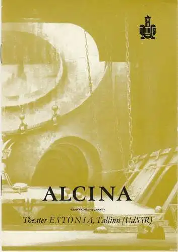 Berliner Festtage, Wolfgang Lange, Alexandra Rückert, Alois Stürmer: Programmheft  Georg Friedrich Händel ALCINA 5. Juni 1986 Metropol Theater (18). 