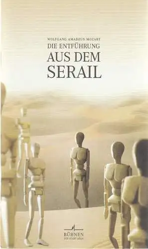 Bühnen der Stadt Köln, Günter Krämer, Hans-Joachim Wagner, Bärbel Hübner, Ute Brachwitz, Klaus Lefebvre ( Probenfotos ): Programmheft Wolfgang Amadeus Mozart DIE ENTFÜHRUNG AUS DEM SERAIL 22. Juni 2001 (18). 