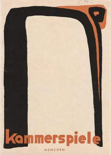 Münchner Kammerspiele, August Everding, Ivan Nagel,  Wolfgang Zimmermann, Hildegard Steinmetz ( Szenenfotos ): Programmheft Eugene Labiche DER FLORENTINERHUT Spielzeit 1964 / 65 Heft 8 (18). 