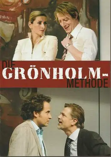EURO-STUDIO, Konzertdirektion Landgraf, Birgit Landgraf, Christa-Renate Thutewohl, Dietrich Dettmann ( Szenenfotos ): Programmheft Jordi Galceran DIE GRÖNHOLM-METHODE Premiere 13.9.2007 Theater im Rathaus Essen (18). 