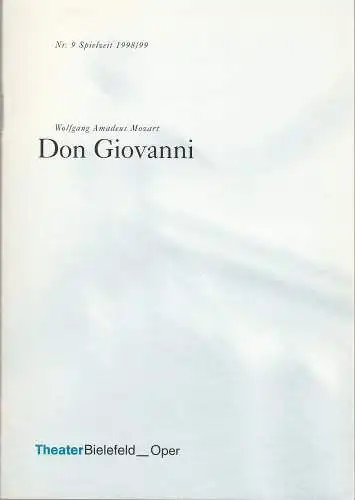 Theater Bielefeld, Regula Gerber, Astrid Schweimler: Programmheft Mozart DON GIOVANNI Premiere 5. Juni 1999 Theater Bielefeld Spielzeit 1998 / 99 Nr. 9 (18). 