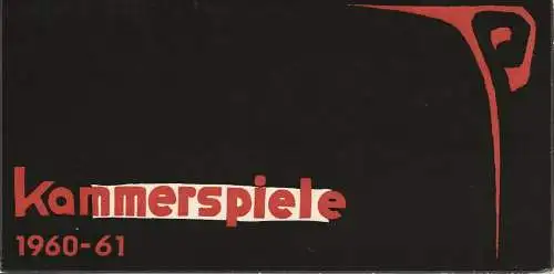 Münchner Kammerspiele: Programmheft Spielplan Kammerspiele Spielzeit 1960 - 61 (18). 