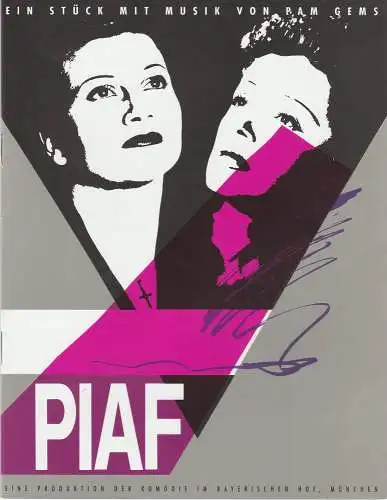 Münchner Tournee, Komödie im Bayerischen Hof, Margit Bönisch: Programmheft PIAF Ein Stück mit Musik von Pam Gems Spielzeit 2000 / 2001 (18). 