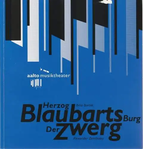 Theater & Philharmonie Essen, Otmar Herren, Wolf-Dieter Hauschild, Wolfgang Binal: Programmheft HERZOG BLAUBARTS BURG / DER ZWERG Premiere 29. Januar 1994 AALTO Musiktheater Spielzeit 1993 / 94 (18). 