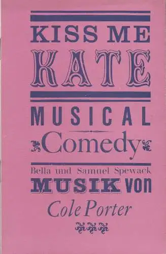 Metropol-Theater, Hans Pitra, Kurt Damies, Axel Bertram, Gruppe 4: Programmheft Cole Porter KISS ME, KATE Spielzeit 1964 / 65 (18). 