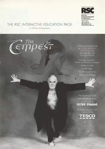 RSC Royal Shakespeare Company, Maria Evans: The RSC interactive education Pack on William Shakespeare´s THE TEMPEST (18). 