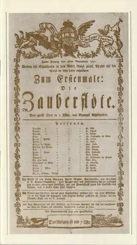 Oper der Stadt Köln, Michael Hampe, Irmgard Scharberth: Programmheft Wolfgang Amadeus Mozart DIE ZAUBERFLÖTE (18). 