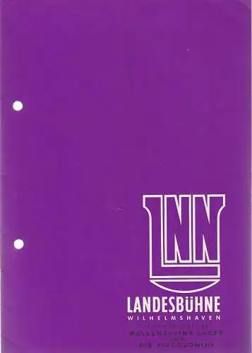 Landesbühne Wilhelmshaven, Rudolf Stromberg: Programmheft Friedrich Schiller Wallensteins Lager / Die Piccolomini Spielzeit 1963 / 64 Heft 1 (18). 