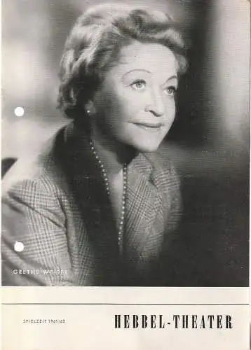 Hebbel-Theater, Hanns Schuster: Programmheft Irma und Walter Firner DAS KUCKUCKSEI Spielzeit 1961 / 62 (18). 