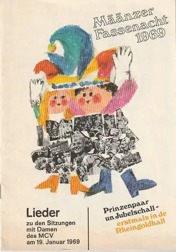 Mainzer Carneval-Verein 1838 e. V: Programmheft MÄÄNZER FASSENACHT 1969 (18). 