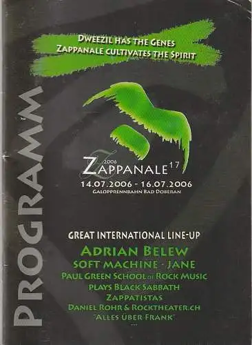 Arf-Society, Thomas Dippel: Programmheft ZAPPANALE 17 14.07. - 16.07. 2006 (18). 