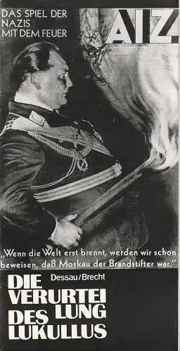 Theater der Stadt Cottbus, Johannes Steurich, Peter Wittig, Walter Böhm: Programmheft Dessau / Brecht DIE VERURTEILUNG DES LUKULLUS Premiere 29. September 1979 Nr. 2 (18). 
