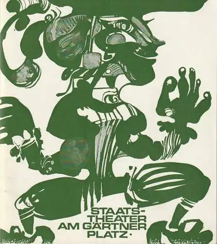 Staatstheater am Gärtnerplatz, Kurt Pscherer, Peter Kertz: Programmheft Hans Werner Henze DER JUNGE LORD Premiere 23. März 1973 Spielzeit 1972 / 73 Heft V (18). 