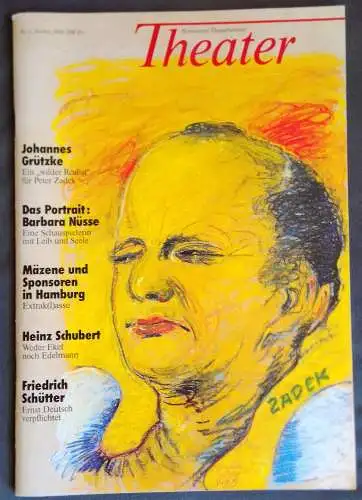 Jürgen Köhlert, Gabriele Feyder, Marilen Andrist: THEATER Hamburger Theaterzeitung Nr. 6 Herbst 1986 (18). 