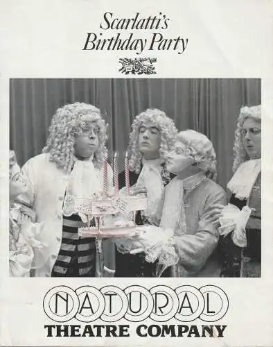 Natural Theatre Company of Bath, England, Theater auf Tournee, Eva F. Maze, Sabine Lutz: Programmheft SCARLATTI´S BIRTHDAY PARTY Spielzeit 1987 / 88 (18). 