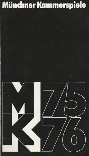 Münchner Kammerspiele, Hans-Reinhard Müller, Wolfgang Zimmermann, Hildegard Steinmetz: Programmheft George Bernard Shaw DER ARZT AM SCHEIDEWEG Premiere 22.November 1975 Schauspielhaus Spielzeit 1975 / 1976 Heft 3 (18). 