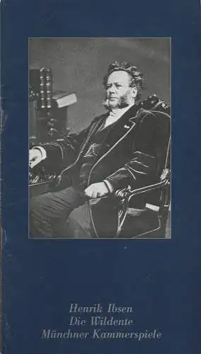 Münchner Kammerspiele, Hans-Reinhard Müller, Wolfgang Zimmermann: Programmheft Henrik Ibsen: DIE WILDENTE Premiere 21. Oktober 1979 Spielzeit 1979 / 80 Heft 1 (18). 