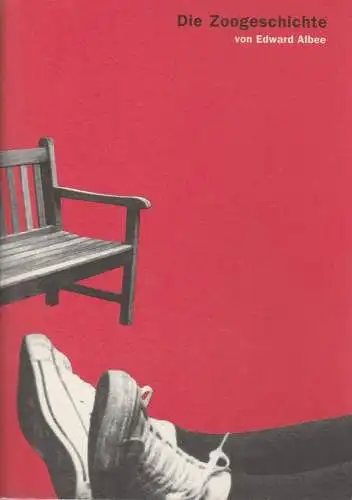 Theater und Philharmonie Essen, Schauspiel Essen, Jürgen Bosse, Nicole Kohlhauer, Matthias Jung ( Szenenfotos ): Programmheft Edward Albee DIE ZOOGESCHICHTE Premiere 29. September 1998 Studio im Grillo Theater Spielzeit 1998 / 99 (18). 