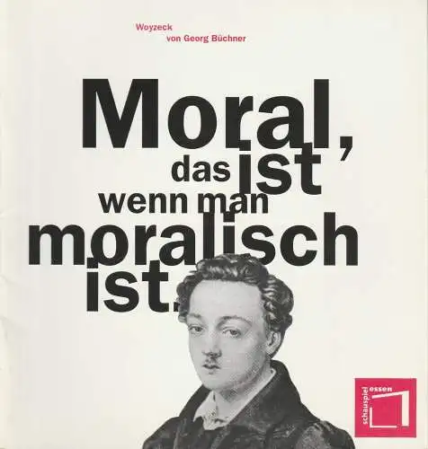 Theater & Philharmonie Essen, Schauspiel Essen, Jürgen Bosse, Eilhard Jacobs: Programmheft Georg Büchner WOYZECK Premiere 16. September 1994 Spielzeit 1994 / 95 (18). 
