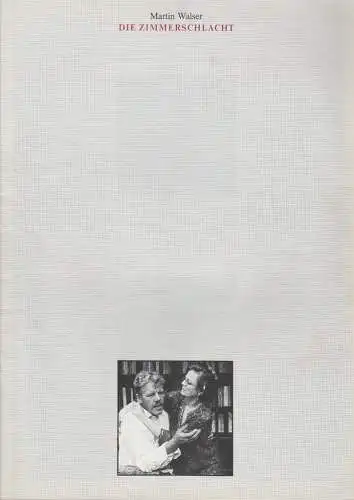 Theater im Rathaus Essen, Theaterproduktion Thalia, Birgit und Joachim Landgraf: Programmheft Martin Walser DIE ZIMMERSCHLACHT. Übungsstück für ein Ehepaar. (18). 