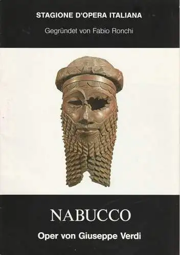 Stagione d'Opera Italiana, Fabio Ronchi, Manfred W. von Wildemann, Scala-Theater: Programmheft Giuseppe Verdi NABUCCO (18). 