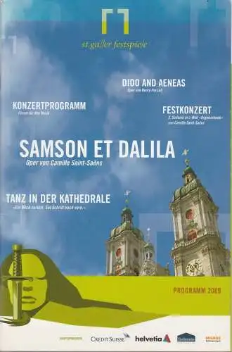 Genossenschaft Konzert und Theater St. Gallen, Werner Signer, Peter Heilker, Florian Schreiber, Magdalena Zorn, Ann Katrin Cooper: Programmheft ST. GALLER FESTSPIELE Programm 2009 (18). 