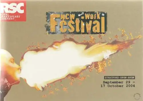 Royal Shakespeare Company, Andy Williams: Programmheft RSC NEW - WORK FESTIVAL Stratford-Upon-Avon September 29 - 17 October 2004 (18). 