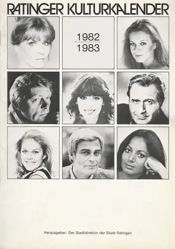 Stadtdirektor der Stadt Ratingen, Klaus Hollerbach: Programmheft RATINGER KULTURKALENDER 1982 / 1983 (18). 