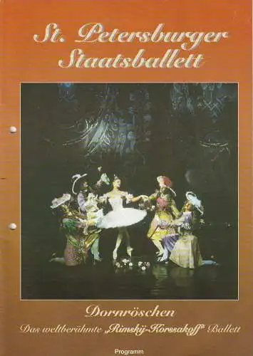 Viktor Scheller VS-Promotion, Rimskij-Korssakoff-Ballett, Nikita Dolguschin: Programmheft ST. PETERSBURGER STAATSBALLETT TANZT DORNRÖSCHEN (18). 