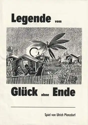 Eduard-von-Winterstein-Theater Annaberg, Peter Löpelt, Heike Schmidt: Programmheft Ulrich Plenzdorf LEGENDE VOM GLÜCK OHNE ENDE Spielzeit 1987 / 88 Heft 12 (18). 