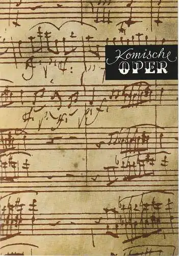Komische Oper Berlin: Programmheft 1. SINFONIEKONZERT DES ORCHESTERS DER  KOMISCHEN OPER  12. Oktober 1972 Spielzeit 1972 / 73  XVI.Berliner Festtage, 1972 (18). 