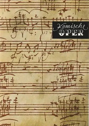 Komische Oper Berlin: Programmheft 6. SINFONIEKONZERT DES ORCHESTERS DER  KOMISCHEN OPER 26. April 1973 Spielzeit 1972 / 73 (18). 