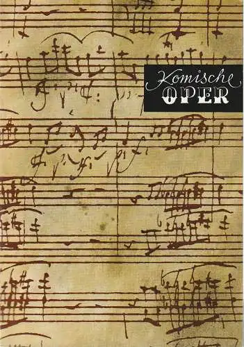 Komische Oper Berlin, Christina Laabs: Programmheft 4. SINFONIEKONZERT DES ORCHESTERS DER  KOMISCHEN OPER 13. Janaur 1974 Spielzeit 1973 / 74 (18). 