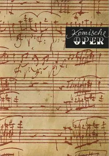 Komische Oper Berlin, Christina Laabs: Programmheft 3. SONDERKONZERT DES ORCHESTERS DER  KOMISCHEN OPER 27. März 1975 Spielzeit 1974 / 75 (18). 