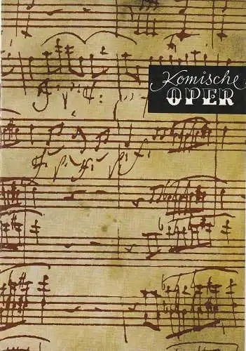 Komische Oper Berlin: Programmheft 7. SINFONIEKONZERT DES ORCHESTERS DER  KOMISCHEN OPER 13. + 14. Mai 1976 Spielzeit 1975 / 76 (18). 