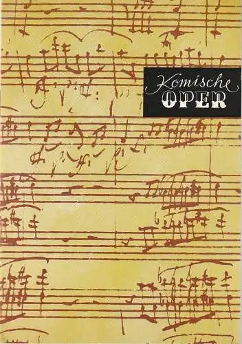 Komische Oper Berlin: Programmheft 3. SINFONIEKONZERT DES ORCHESTERS DER  KOMISCHEN OPER 9. Dezember 1976 Spielzeit 1976 / 77 (18). 