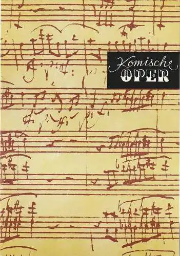 Komische Oper Berlin: Programmheft 3. SINFONIEKONZERT DES ORCHESTERS DER  KOMISCHEN OPER 24. November 1977 Spielzeit 1977 / 78 (18). 