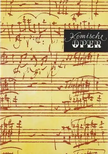Komische Oper Berlin: Programmheft 8. SINFONIEKONZERT DES ORCHESTERS DER  KOMISCHEN OPER 8. Juni 1978 Spielzeit 1977 / 78 (18). 