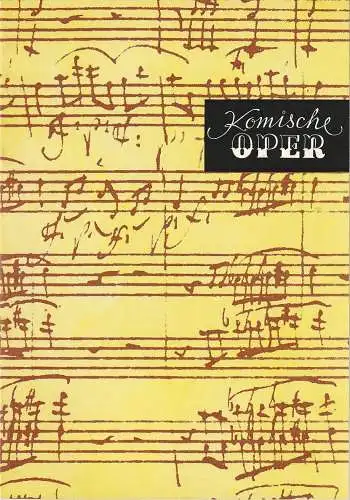 Komische Oper Berlin, Ch. Laabs: Programmheft 5. SINFONIEKONZERT DES ORCHESTERS DER  KOMISCHEN OPER 31. Januar 1979 Spielzeit 1978 / 79 (18). 