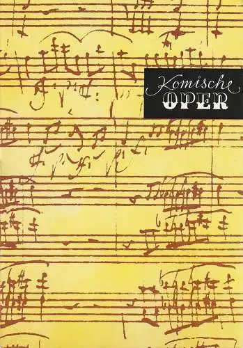 Komische Oper Berlin: Programmheft 6. SINFONIEKONZERT DES ORCHESTERS DER  KOMISCHEN OPER 29. März 1979 Spielzeit 1978 / 79 (18). 