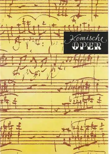 Komische Oper Berlin, Ch. Laabs: Programmheft 7. SINFONIEKONZERT DES ORCHESTERS DER  KOMISCHEN OPER 12. April 1979 Spielzeit 1978 / 79 (18). 